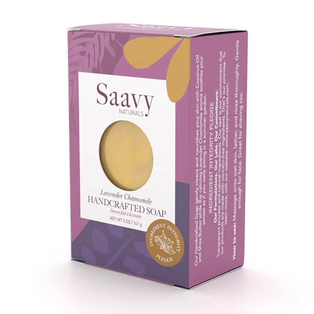 Saavy Naturals Lavender Chamomile Handcrafted Soap, 5 Oz